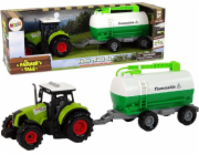 Traktor LeanToys pro děti s přívěsem a cisternou Car Farm