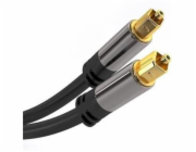 Kabel Toslink M/M, OD:6mm, Gold design 1m