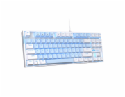 MageGee MK-STAR wired keyboard (white and blue)