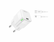 Nástěnná nabíječka XO CE06, 30W, USB-C, s kabelem Lightning