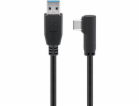 goobay kabel USB 3.2 Gen 1, USB-A samec > USB-C samec 90°