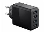 goobay 4cestná USB nabíječka (30W) černá