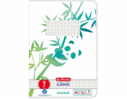 Schulheft A5 16 Blatt Lineatur 07 GREENline Panda