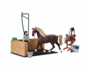 Mycí prostor Schleich Horse Club s figurkami Emily & Luna