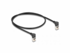 Patch kabel RJ-45 Cat.6a S/FTP, Slim 90° úhlový