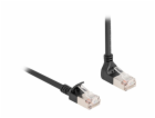 Patch kabel RJ-45 Cat.6a S/FTP, Slim 90° úhlový