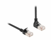 Patch kabel RJ-45 Cat.6a S/FTP, Slim 90° úhlový