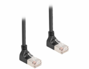 Patch kabel RJ-45 Cat.6a S/FTP, Slim 90° úhlový