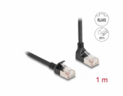 Patch kabel RJ-45 Cat.6a S/FTP, Slim 90° úhlový