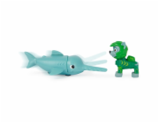 Spin Master Paw Patrol Aqua Pups - Hero Pups Set s figurkou štěněte Rockyho a figurkou Sawfish, hrací figurka