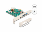 DeLOCK PCIe x1 karta pro 1x ext. USB-C PD 30W + 2 ext. US...