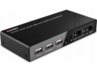 Lindy 2portový KVM přepínač HDMI 4K60, USB 2.0 a zvuk, KV...