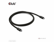 Club3D Kabel USB4 v2 Typ-C, 80Gbps, Certifikovaný kabel, 4K540Hz, 8K240Hz, 16K60Hz, PD 240W, 1,2m