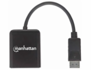 Manhattan rozbočovač, MST hub, DisplayPort na Dual DisplayPort (M/F), 4K@30Hz, černá