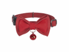 Collar set Dogness for cats 2 pcs (Genuine Leather Red/Fi...