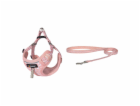 Dogness cat leash 1,5m+harness walking set (pink)