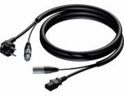 Kabel Procab PROCAB CAB402/20 Schuko samec & XLR samice - euro power samice & XLR samec - 3 x 2,5 mm? 20 m