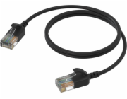 Procab  CSD560B/5 Slimline síťový kabel - CAT6A RJ45 - RJ45 U/UTP černá verze - 5 m