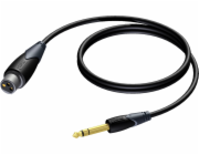 Kabel Procab  CLA723/1,5 XLR samice - 6,3 mm Jack samec stereo 1,5 metru