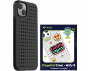 Sada pouzder Pinit Pinit Dynamic + Emoji Pin iPhone 14 Plus 6.7 černo/černý vzor 3