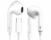 PLATINET FIESTA EARPHONES WITH MIC USB-C WHITE