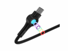 Kabel USB-C VFAN Colorful X08, 3A, 1,2 m (černý)