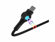 Kabel USB-C VFAN Colorful X08, 3A, 1,2 m (černý)