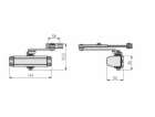 ABUS Zavírač dveří Abus AC7023, 40 - 80 kg