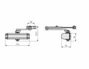 ABUS Zavírač dveří Abus AC7023, 40 - 80 kg