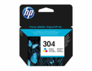 HP 304 - Barva (azurová, purpurová, žlutá) - originální - blistr - inkoustová cartridge - pro AMP 130; Deskjet 26XX, 37XX; ENVY 50XX