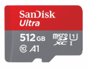 SanDisk Ultra - Paměťová karta flash (adaptér microSDXC na SD zahrnuto) - 512 GB - A1 / UHS Class 1 / Class10 - microSDXC UHS-I