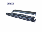 DATACOM Patch panel 19" STP 24 port CAT6 LSA 1U BK (3x8p)...