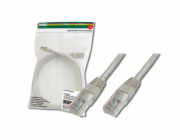 Digitus Patch Cable, UTP, CAT 5e, AWG 26/7, měď, šedý 1,5m