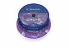 1x25 Verbatim DVD+R 4,7GB 16x Speed, matně stříbrná