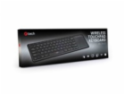 C-TECH klávesnice WLTK-01, bezdrátová s touchpadem, černá...