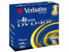 Disk DVD+RW VERBATIM 4,7GB, 4x, jewel box, 5ks