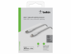 Belkin Lightning/USB-C kabel 2m opletený, mfi cert., bílý