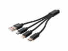 DIGITUS 3-in-1 kabel USB-A + Lightning + Micro USB + USB-C