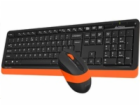 A4tech FG1010 FSTYLER set bezdr. klávesnice + myši, oranž...