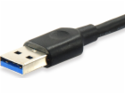 Equip kabel USB-A – USB-C USB 0,25 m černý (128343)