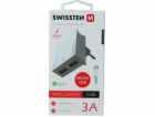 Nabíječka cestovní SWISSTEN 2x USB, IC, 3A, + microUSB ka...