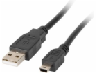 LANBERG USB MINI (M) na USB-A (M) 2.0 kabel 0,3m, černý (...