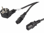 Lanberg CEE 7/7 - 2x napájecí kabel IEC 320 C13, 2m černý...