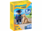 Policista se psem Playmobil, 1.2.3, 2 ks