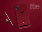 VixFox Card Slot Back Shell for Samsung S9 ruby red