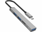 ORICO HUB USB-C; 3x USB-A (2x2.0 1x3.1) TF 5 GBPS AH-12F-...