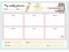 Pusheen Weekly Planner z kolekce Foodie