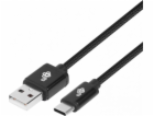 USB-USB C kabel 1,5m černý provázek