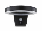 REV LED Solar wall light Round black