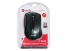 C-TECH myš WLM-01, černá, bezdrátová, USB nano receiver